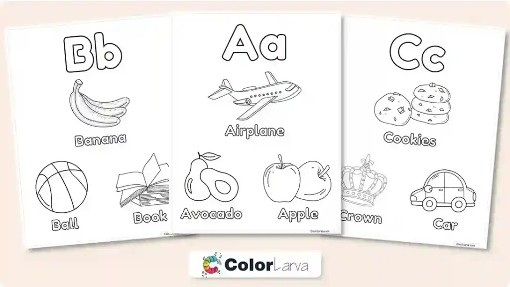 Free Printable Alphabet Coloring Pages for Kids - Thumbnail