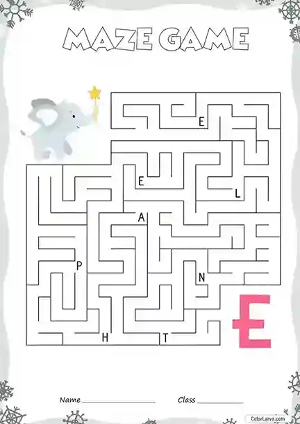 Free Printable Mazes for Kids E