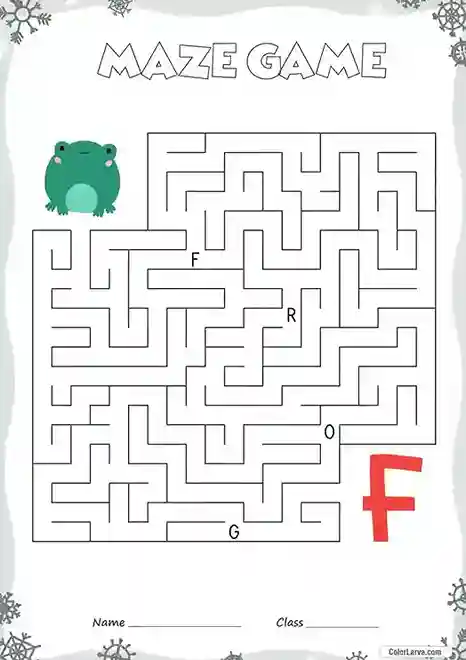 Free Printable Mazes for Kids F