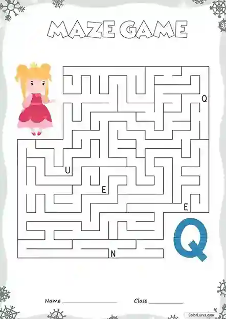 Free Printable Mazes for Kids Q