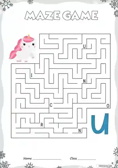 Free Printable Mazes for Kids U