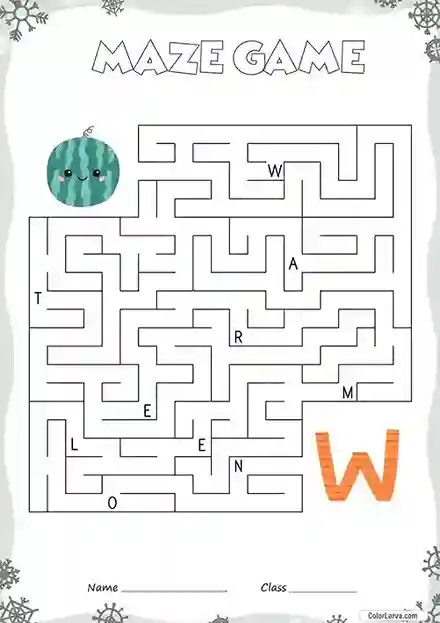 Free Printable Mazes for Kids W