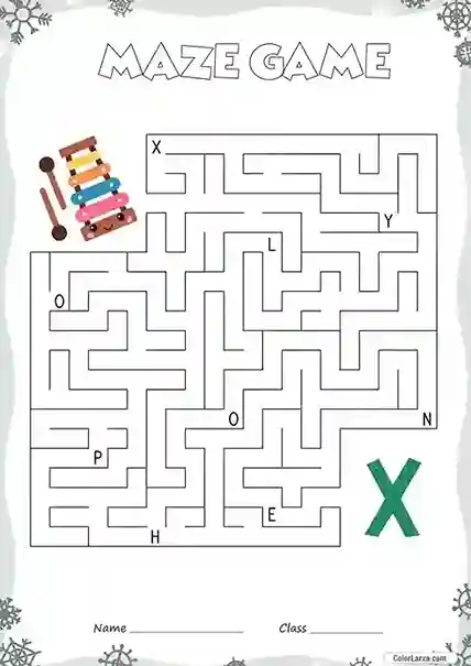 Free Printable Mazes for Kids X