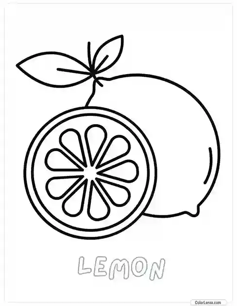 Fruit Coloring Pages for Kids - Lamen