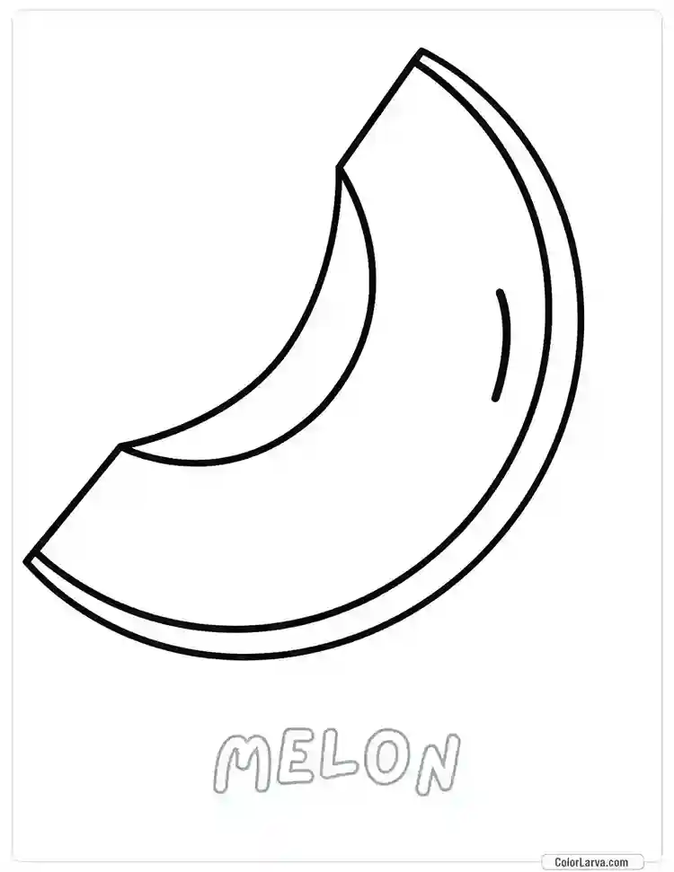 Fruit Coloring Pages for Kids - Melon