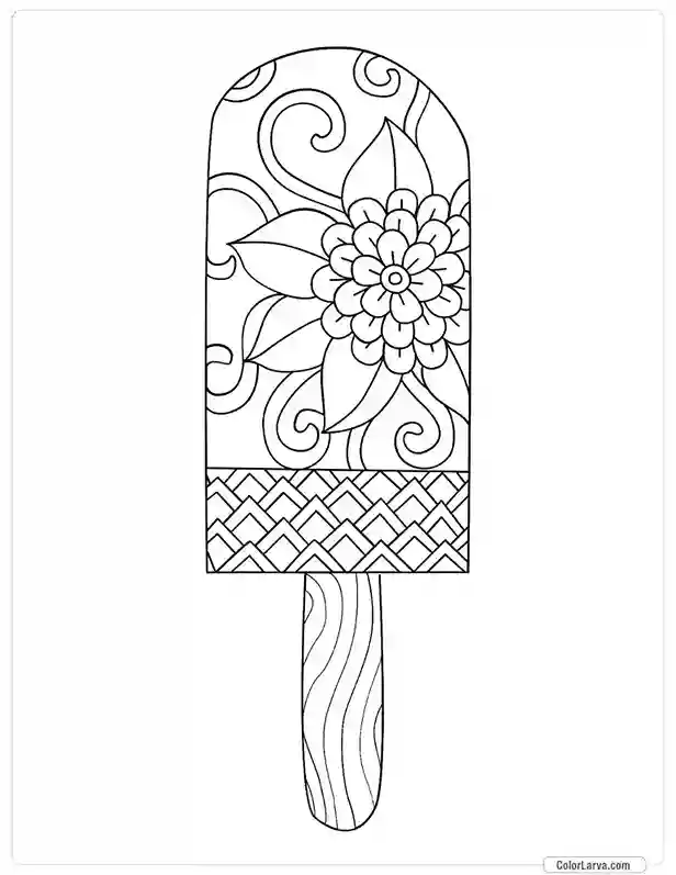 Ice Cream Coloring Pages for Kids and Adults 3