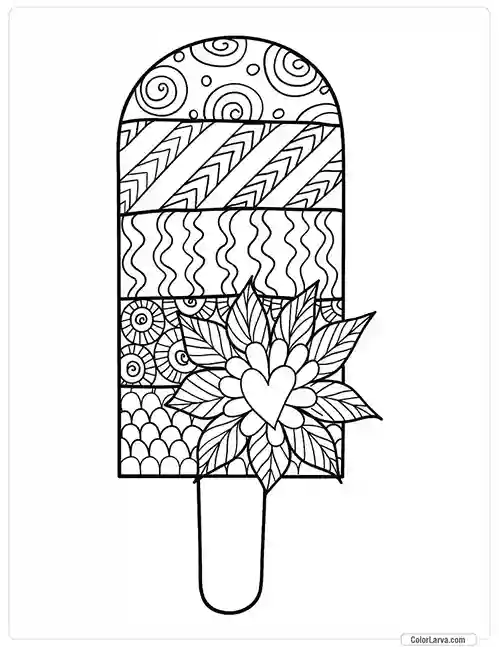 Ice Cream Coloring Pages for Kids and Adults 6