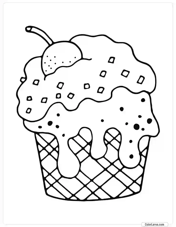 Ice Cream Coloring Pages for Kids and Adults 9