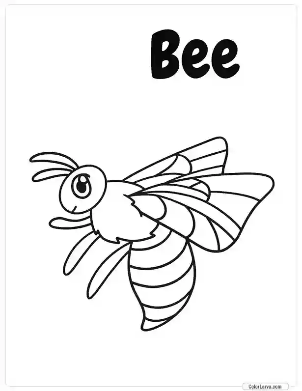 Insects Coloring Book for Kids - Bee 2