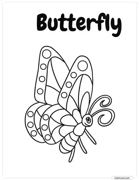 Insects Coloring Book for Kids - Butterfly