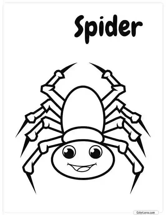 Insects Coloring Book for Kids - Spider