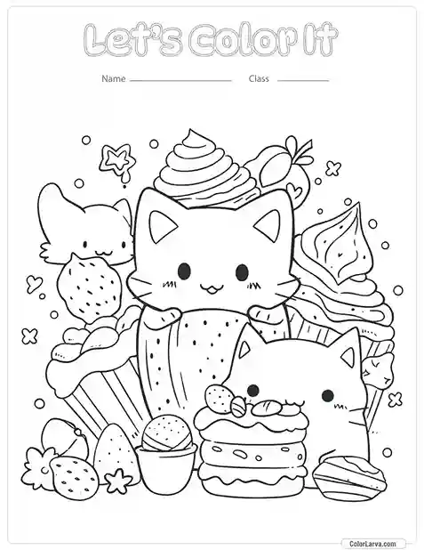 Kawaii Coloring Page 10