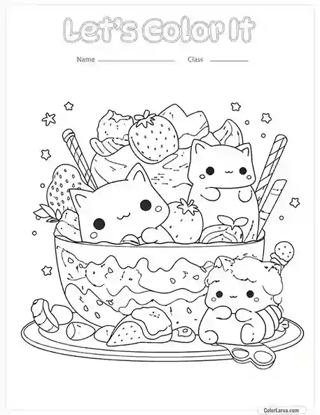 Kawaii Coloring Page 11