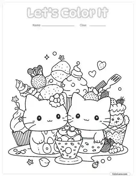 Kawaii Coloring Page 12