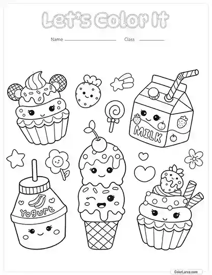 Kawaii Coloring Page 24