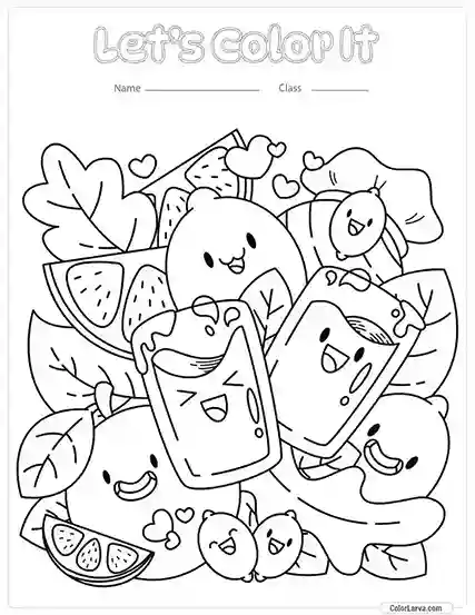 Kawaii Coloring Page 26