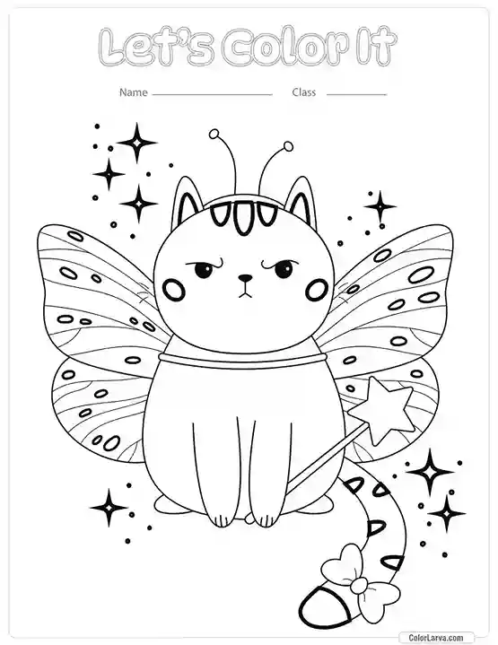 Kawaii Coloring Page 4