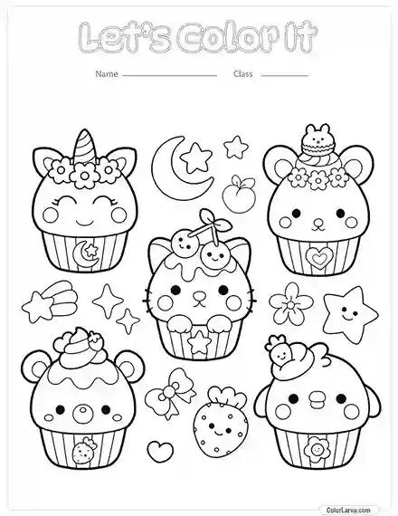 Kawaii Coloring Page 5