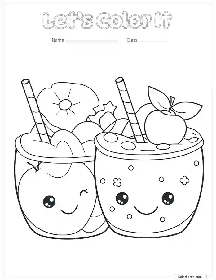 Kawaii Coloring Page 6