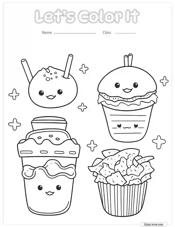 Kawaii Coloring Page 7