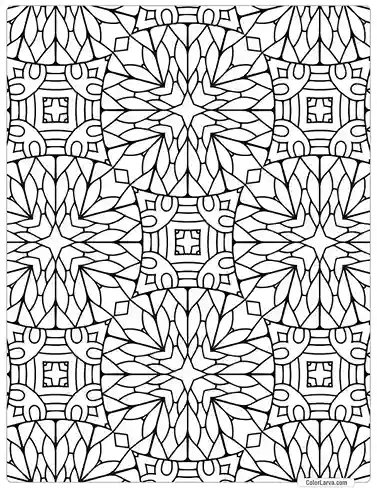 Mandala Coloring indian traditional seamless pattern