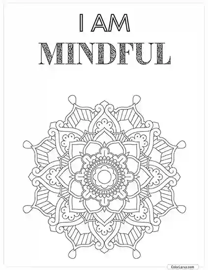 Mindful Mandala Coloring Sheet for Adults 1