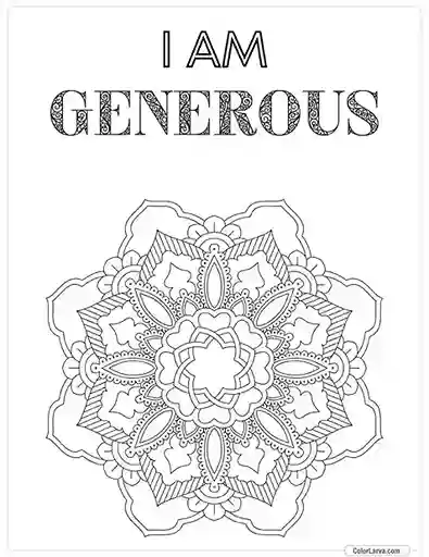 Mindful Mandala Coloring Sheet for Adults 10