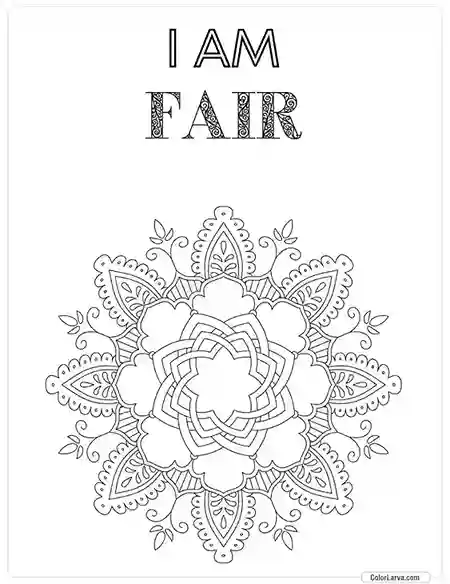 Mindful Mandala Coloring Sheet for Adults 12