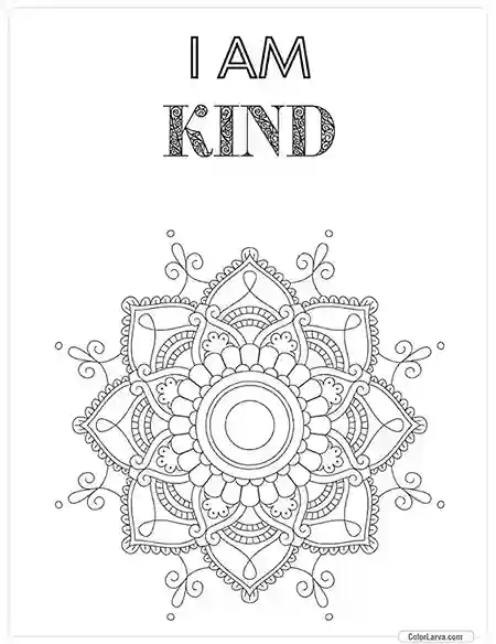 Mindful Mandala Coloring Sheet for Adults 13