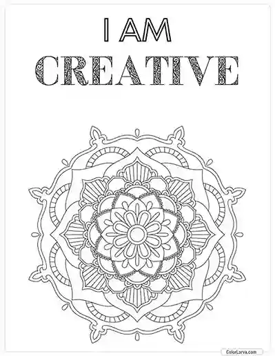 Mindful Mandala Coloring Sheet for Adults 16