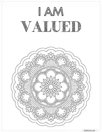 Mindful Mandala Coloring Sheet for Adults 21