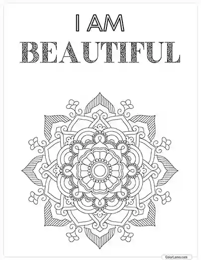 Mindful Mandala Coloring Sheet for Adults 24