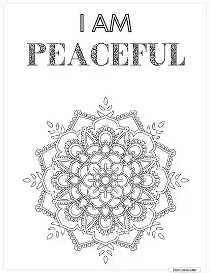 Mindful Mandala Coloring Sheet for Adults 3