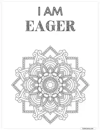 Mindful Mandala Coloring Sheet for Adults 32