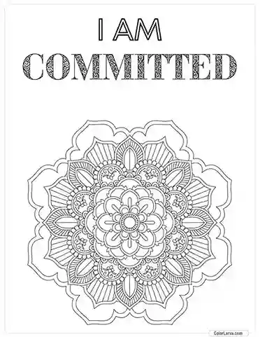 Mindful Mandala Coloring Sheet for Adults 33