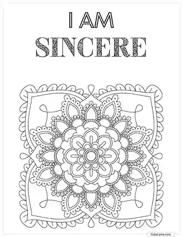 Mindful Mandala Coloring Sheet for Adults 34