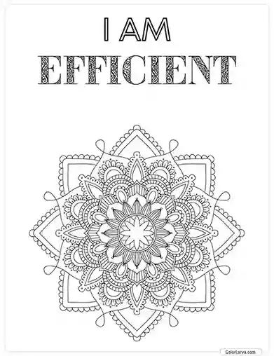 Mindful Mandala Coloring Sheet for Adults 35