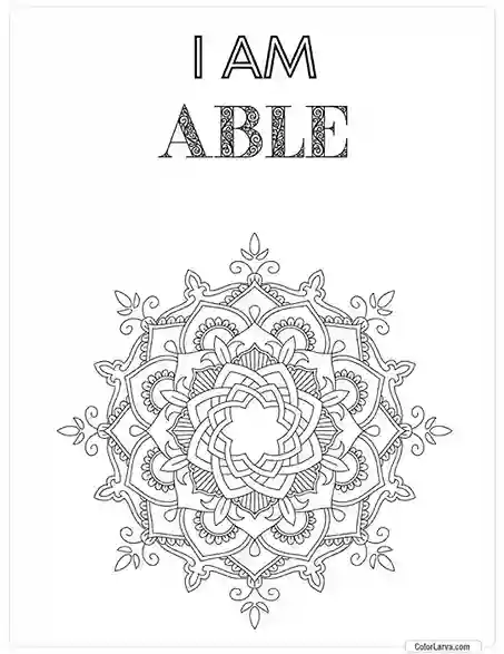 Mindful Mandala Coloring Sheet for Adults 38