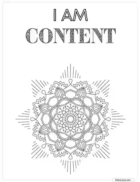 Mindful Mandala Coloring Sheet for Adults 5