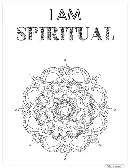 Mindful Mandala Coloring Sheet for Adults 6