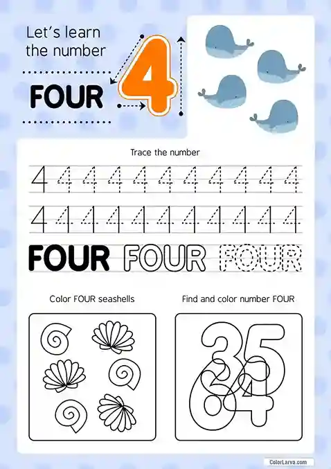 Numbers Worksheets for Preschool 4