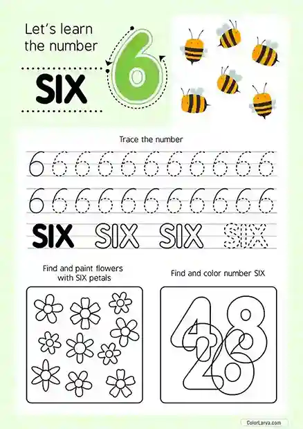 Numbers Worksheets for Preschool 6