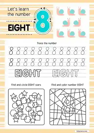 Numbers Worksheets for Preschool 8