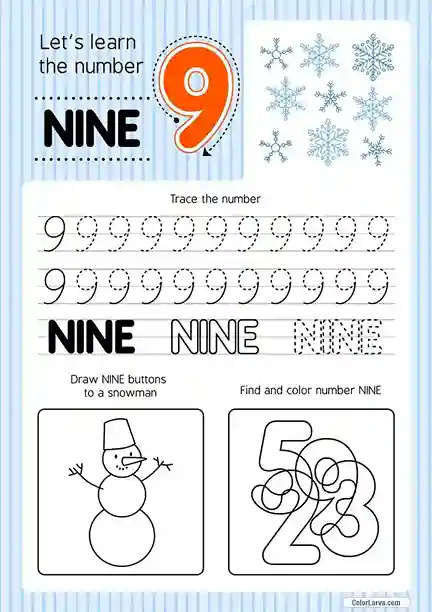 Numbers Worksheets for Preschool 9