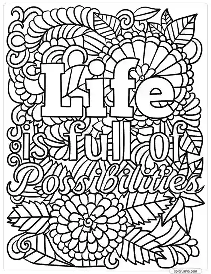 Quotes Coloring Pages - Possibilities