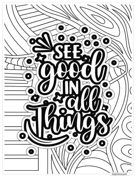 Quotes Coloring Pages - See good