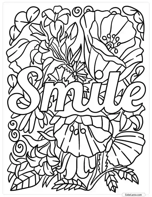 Quotes Coloring Pages - Smile