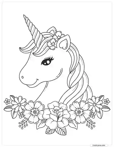 Unicorn Coloring Pages for Kids 34