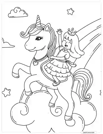 Unicorn Coloring Pages for Kids 5 queen