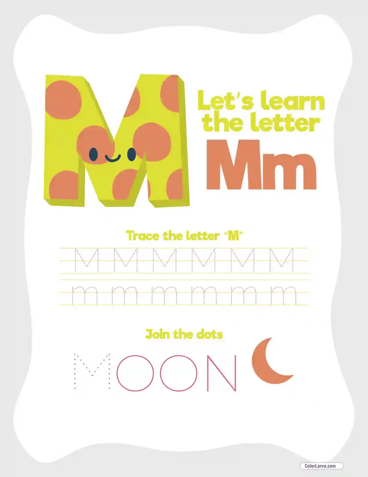 Letter Tracing Worksheet M